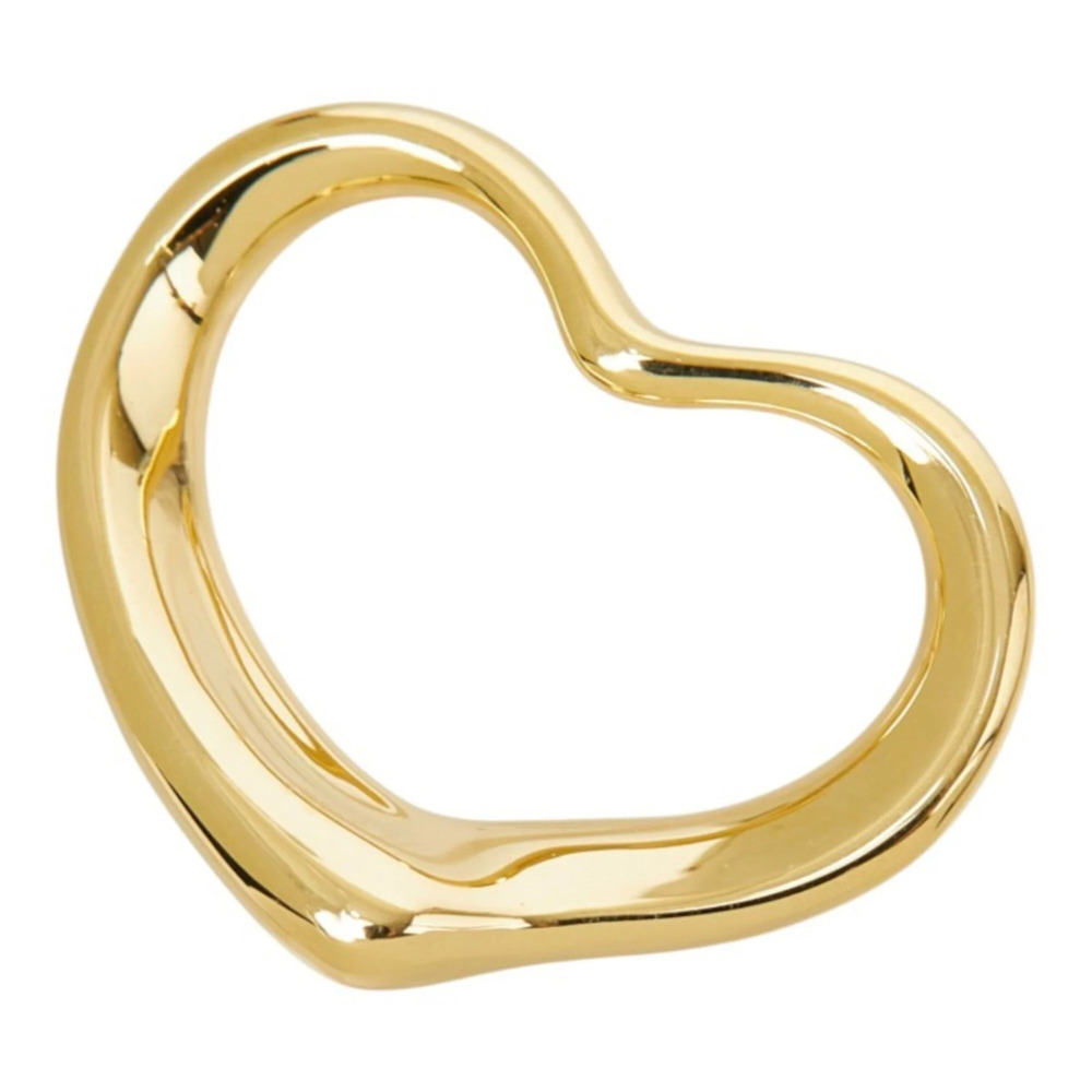 Tiffany & Co. 18K Yellow Gold Elsa Peretti Open Heart Pendant Top for Women.